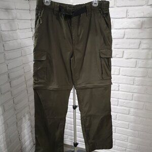 BC Clothing Co. Men's Army Green Size Small Zip Off Cargo Pants/Shorts